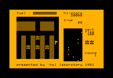 Rally-X game screenshot for Commodore PET